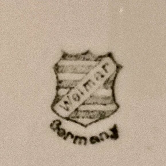 WEIMAR Germany Porcelain Platter Lusterware c1848-1933 Maker Mark - Picture 10 of 10